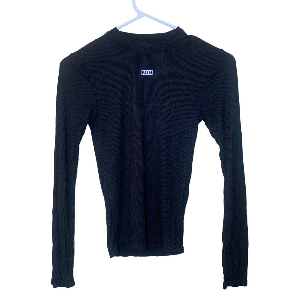 KITH Ribbed Crop Top Ribbed Long Sleeve Shirt Women’s Size Small M